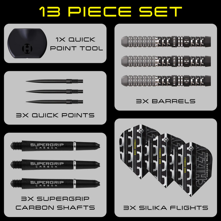 Dave Chisnall Chizzy S4 QP Steel Tip Darts - 90% Tungsten