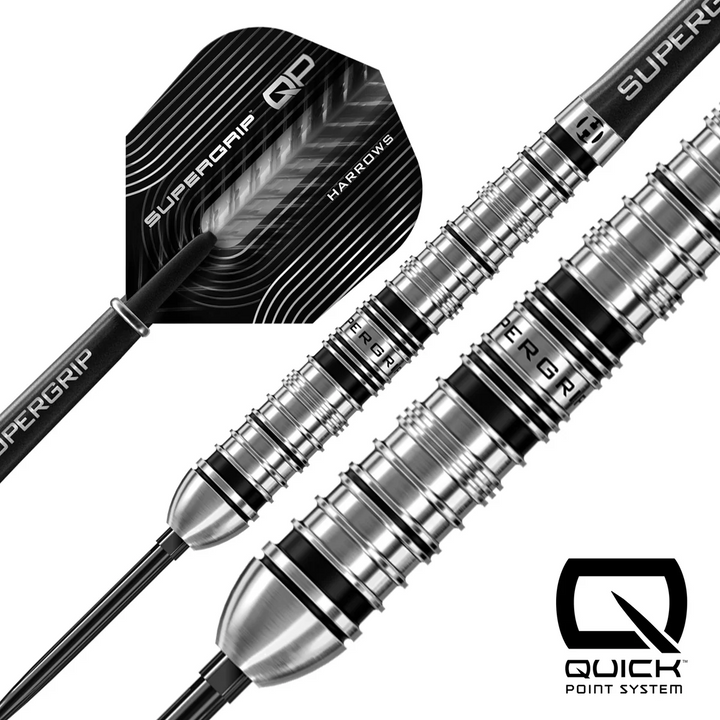 Supergrip Tapered QP Steel Tip Darts - 90% Tungsten