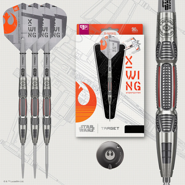 STAR WARS™ X-Wing Steel Tip Darts - 90% Tungsten