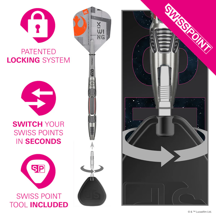 STAR WARS™ X-Wing Steel Tip Darts - 90% Tungsten