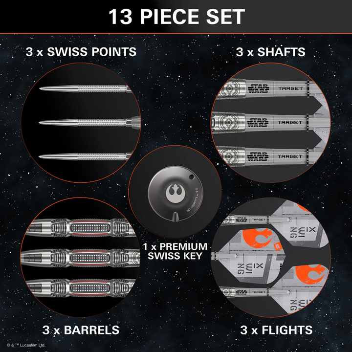 STAR WARS™ X-Wing Steel Tip Darts - 90% Tungsten