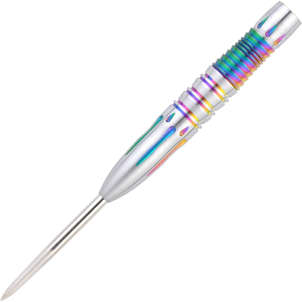 One80 Chameleon Furcifer Steel Tip Darts 90% Tungsten — barrel and grip close-up