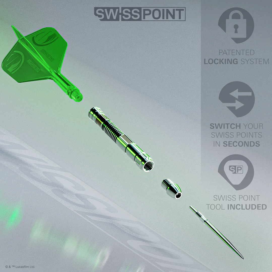 STAR WARS™ Luke Skywalker “Jedi Knight” 1st Edition Steel Tip Darts - 95% Tungsten