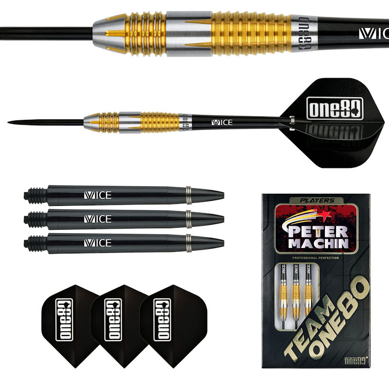 One80 - Peter Machin 2 Steel Tip Darts - 90% Tungsten