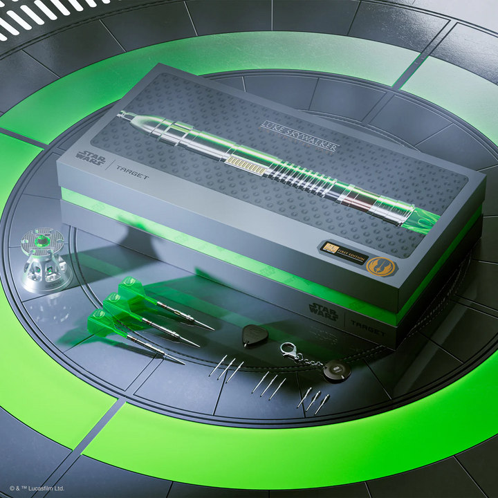 STAR WARS™ Luke Skywalker “Jedi Knight” 1st Edition Steel Tip Darts - 95% Tungsten