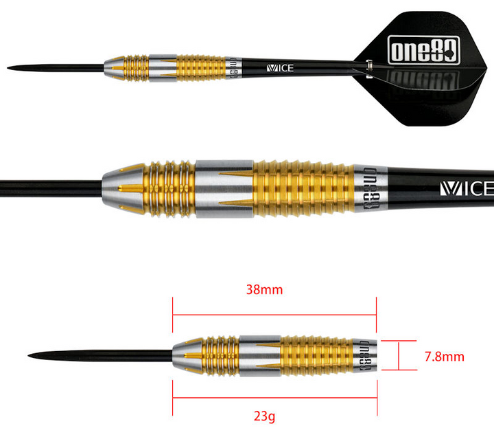 One80 - Peter Machin 2 Steel Tip Darts - 90% Tungsten