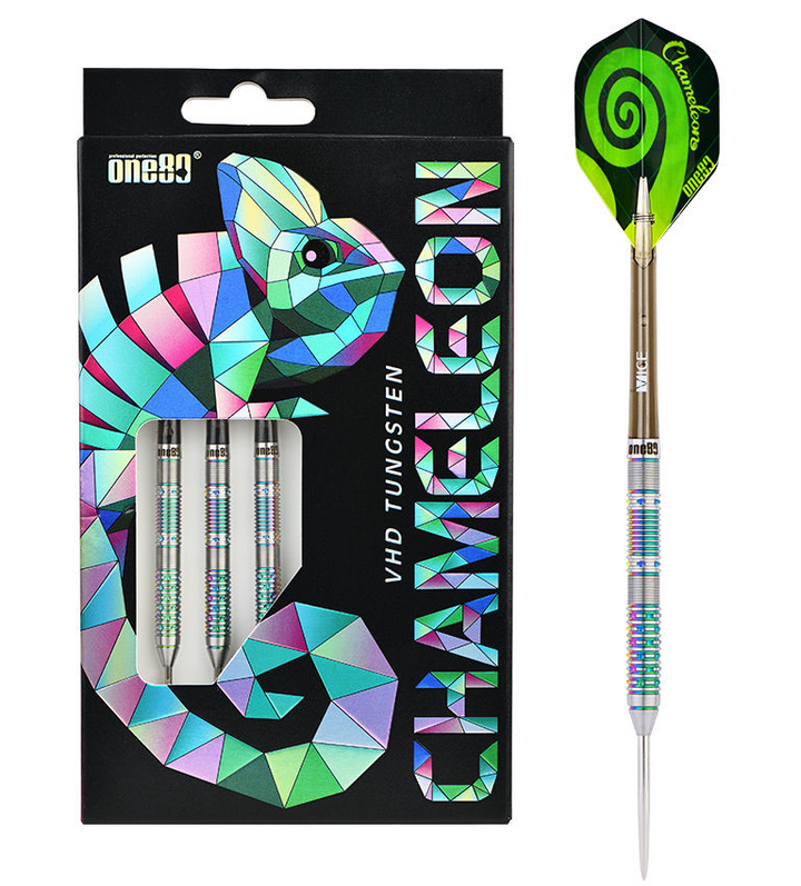 One80 - Chameleon Azurite Steel Tip Darts - 90% Tungsten