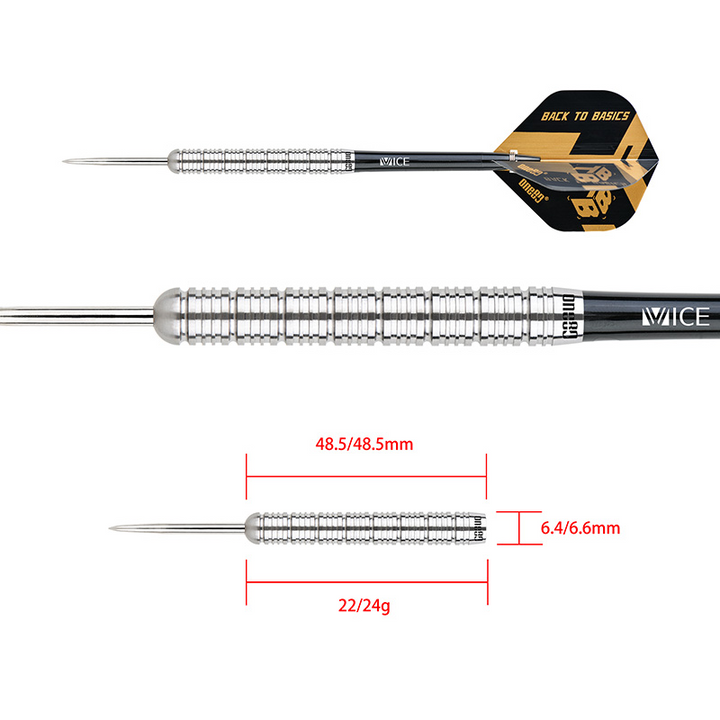 One80 - Back To Basic EBS Steel Tip Darts - 90% Tungsten