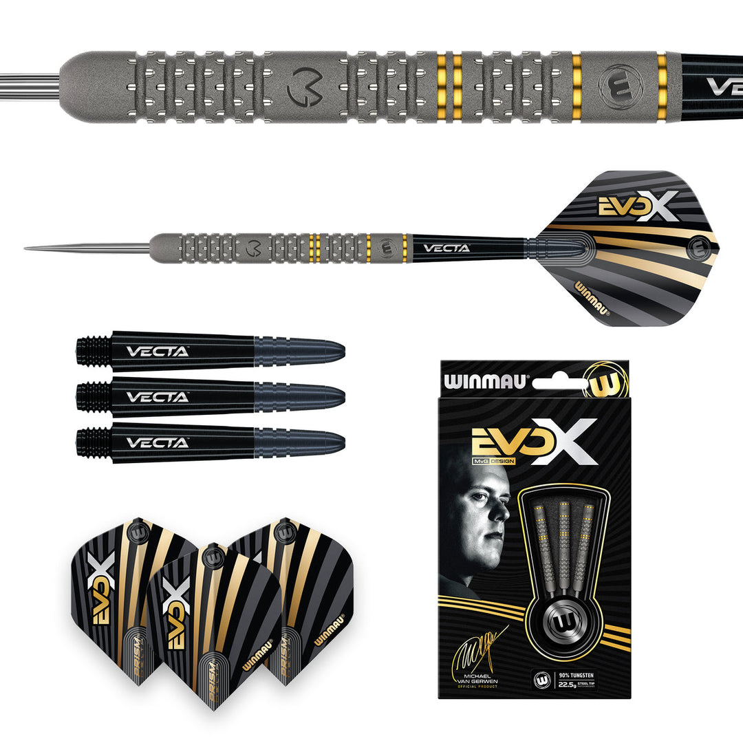 MVG EvoX Steel Tip Darts - 90% Tungsten