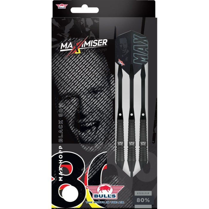 Max Hopp Black Steel Tip Darts - 80% Tungsten