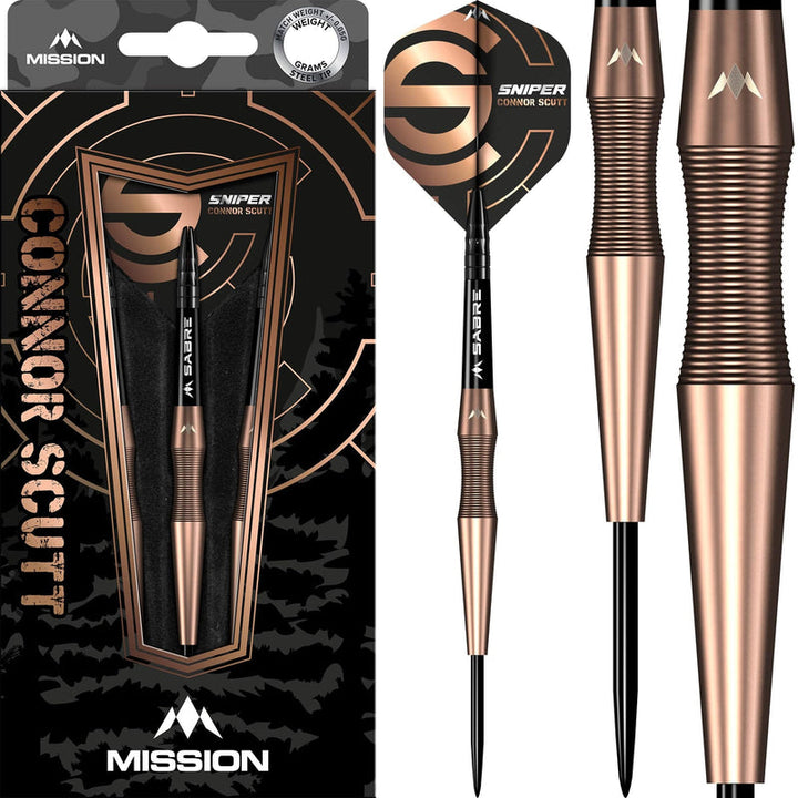 Connor Scutt V2 Bronze PVD Steel Tip Darts - 90% Tungsten