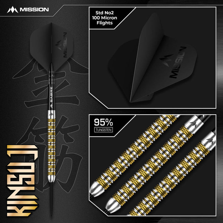 Kinsuji Steel Tip Darts - 95% Tungsten