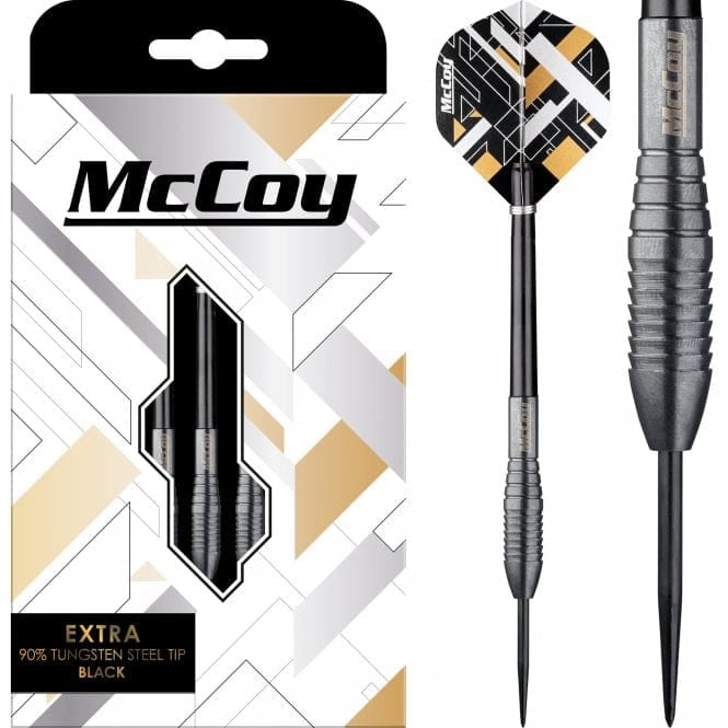Extra Black Steel Tip Darts - 90% Tungsten