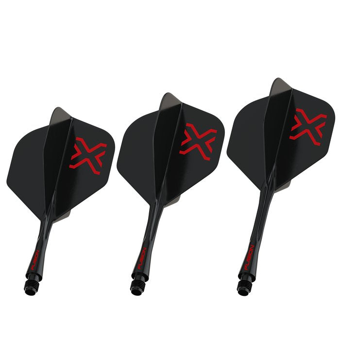Winmau Blade X Fusion Integrated Flight And Shaft No.2 / Black / Short dart flights