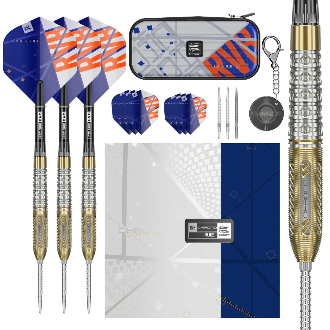 Target RVB Chrono Steel Tip Darts 95% Tungsten — set contents and packaging