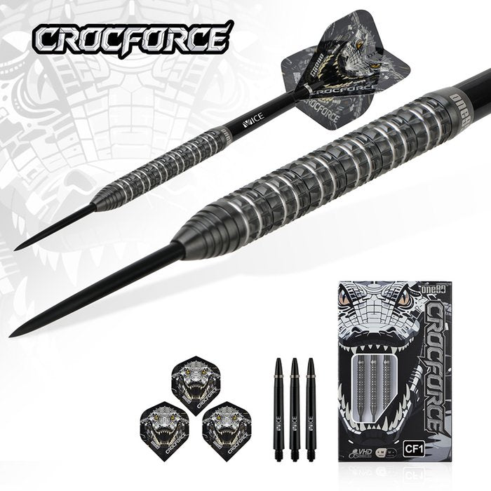 One80 Crocforce CF1 Steel Tip Darts - 90% Tungsten alternate product view