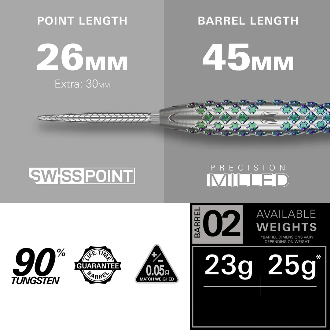 Rove 02 Steel Tip Darts - 90% Tungsten from On Point Darts