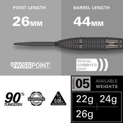 Target Bolide Void 05 Steel Tip Darts - 90% Tungsten alternate product view
