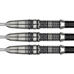 Target Japan Black Marque Heracles Steel Tip Darts 90% Tungsten — three dart barrels
