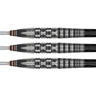 Target Japan Black Marque Dancing Duck G4 Steel Tip Darts 90% Tungsten — three dart barrels