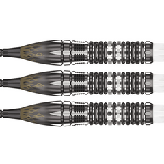 Target Japan Mitsumasa Hoshino Pyro G10 Steel Tip Darts 95% Tungsten — three dart barrels
