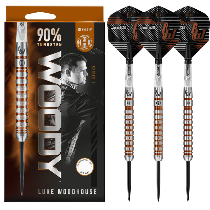 Luke Woodhouse ‘Woody’ v2 Steel Tip Darts - 90% Tungsten
