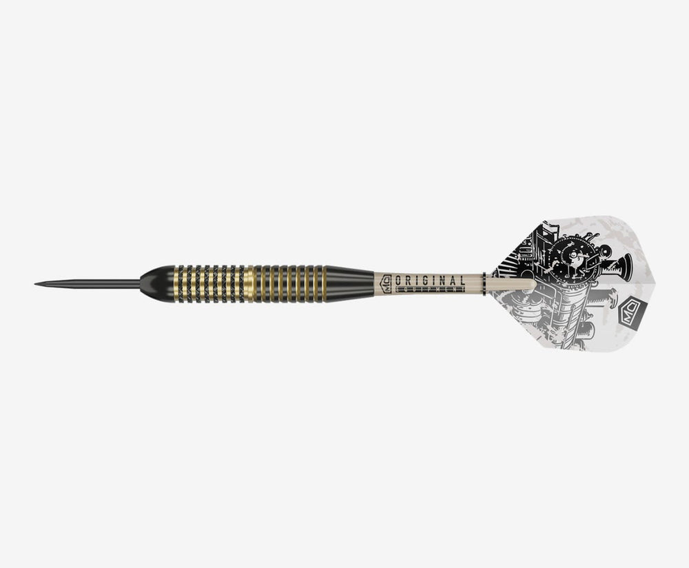 DW Darts Iron Horse Brass — assembled dart
