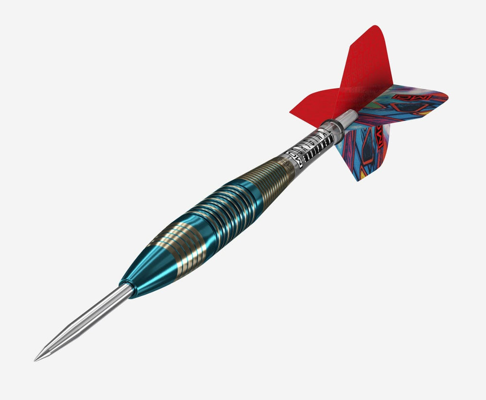 DW Darts Flash Back Brass — assembled dart