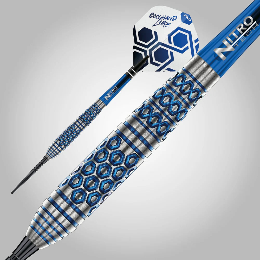 Red Dragon Luke Humphries TX5 Steel Tip Darts 90% Tungsten — dart features diagram