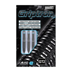 One80 Griptron GT2 Steel Tip Darts 90% Tungsten — retail packaging