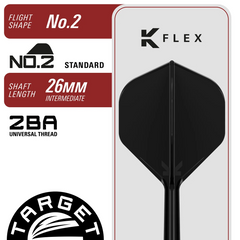 Target Japan Black Marque Pierce Steel Tip Darts 90% Tungsten — integrated flight and shaft specifications