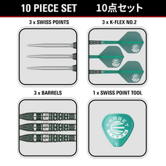 Target Japan Tan Phuay Wei PW G3 Steel Tip Darts 90% Tungsten — set contents diagram