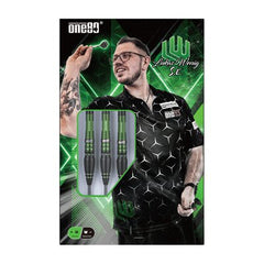 One80 Lukas Wenig SE Steel Tip Darts 90% Tungsten — retail packaging