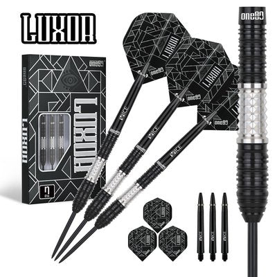 One80 Luxor II Eta Steel Tip Darts 90% Tungsten — dart, barrel detail and packaging