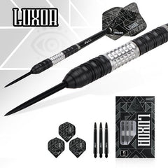 One80 Luxor II Eta Steel Tip Darts 90% Tungsten — set contents and packaging