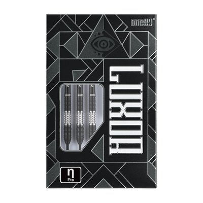 One80 Luxor II Eta Steel Tip Darts 90% Tungsten — retail packaging