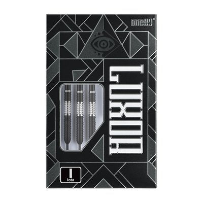One80 Luxor II Iota Steel Tip Darts 90% Tungsten — retail packaging