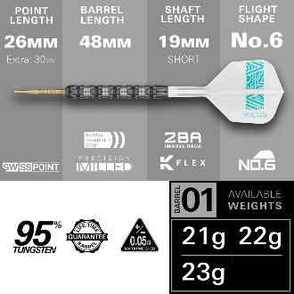 Rob Cross 95K Steel Tip Darts - 95% Tungsten from On Point Darts