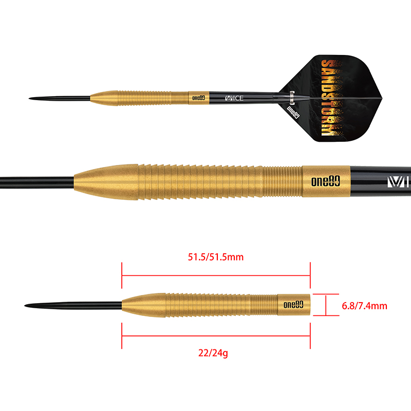 Sandstorm S1 Steel Tip Darts - 90% Tungsten from On Point Darts