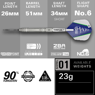 Shane McGuirk SP Steel Tip Darts - 90% Tungsten