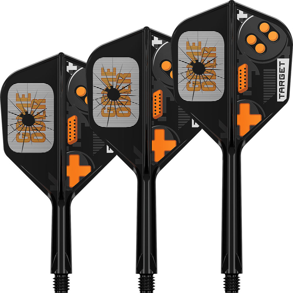 Target Game Over K Flex No.6 — three black flights and shafts
