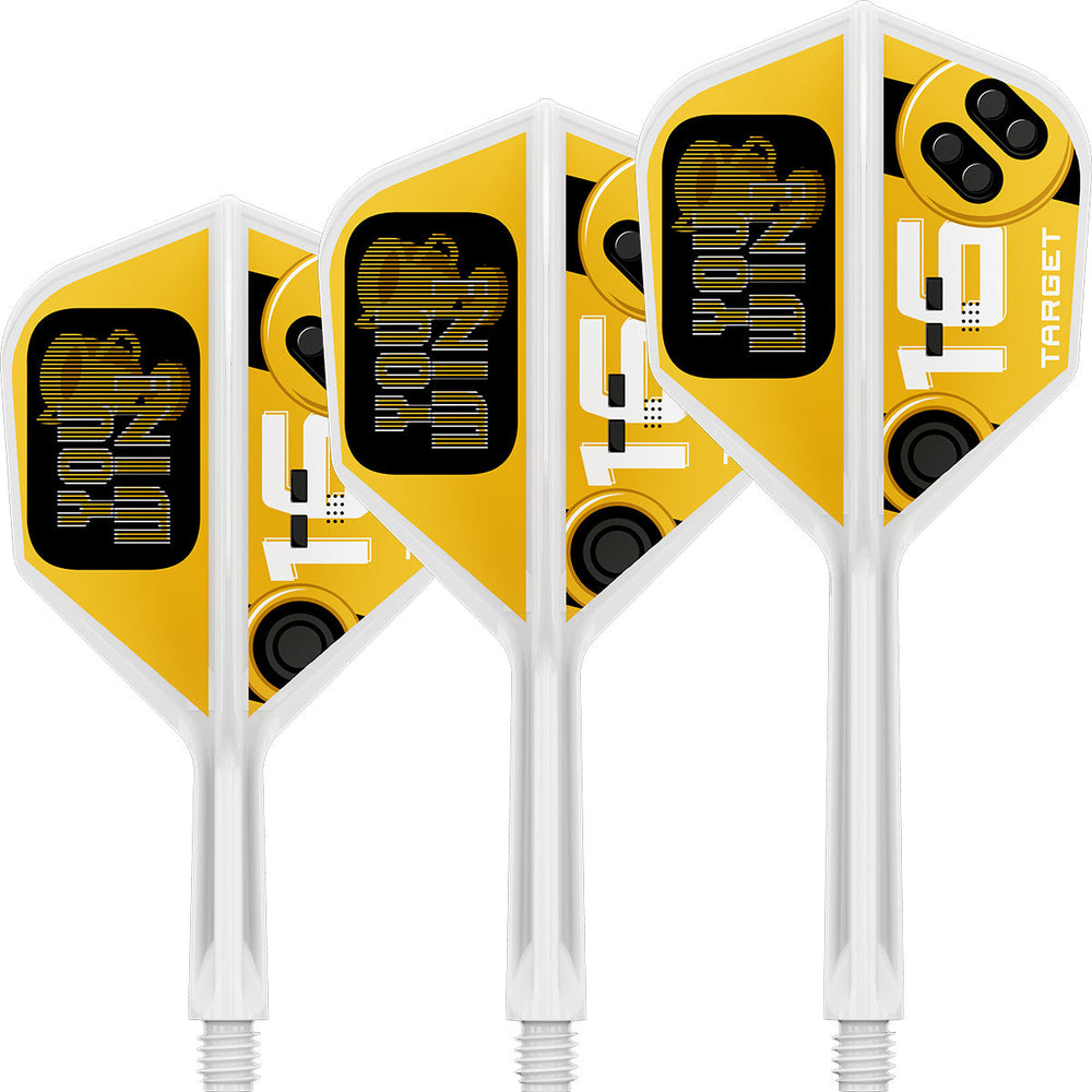 Target You Win K Flex No.6 — three yellow flights and shafts