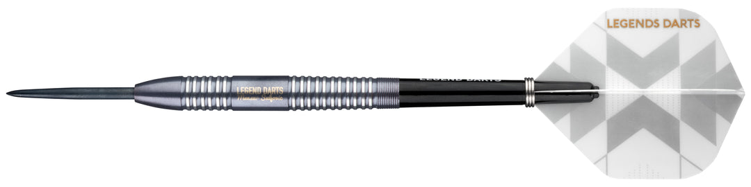 Legend Darts Mensur Suljovic Steel Tip Darts 90% Tungsten — assembled dart