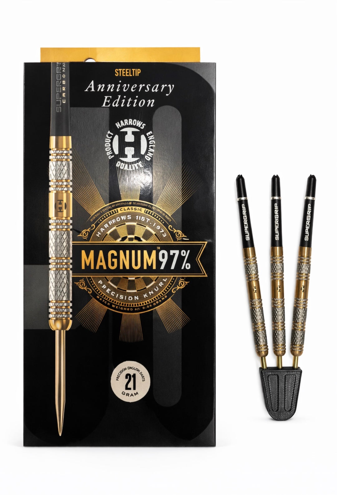 Harrows Magnumgold Titanium Anniversary Edition 97% Tungsten 21g trade-in darts