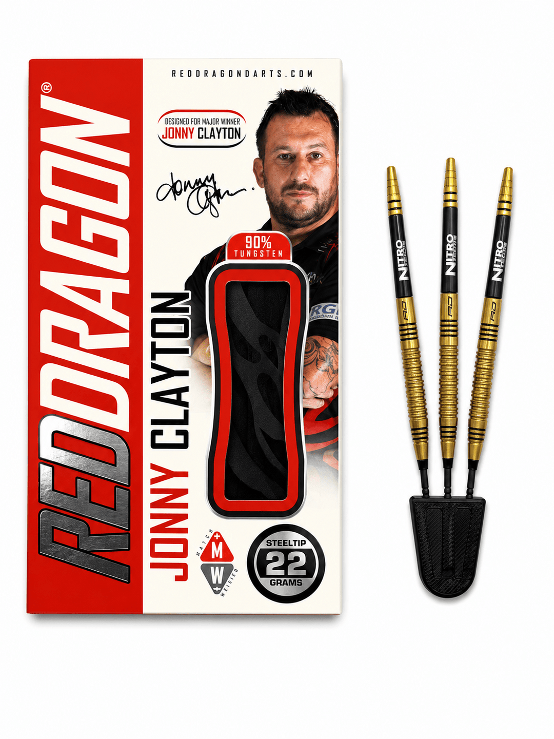 Red Dragon Jonny Clayton Gold 90% Tungsten 22g - Trade in Collection