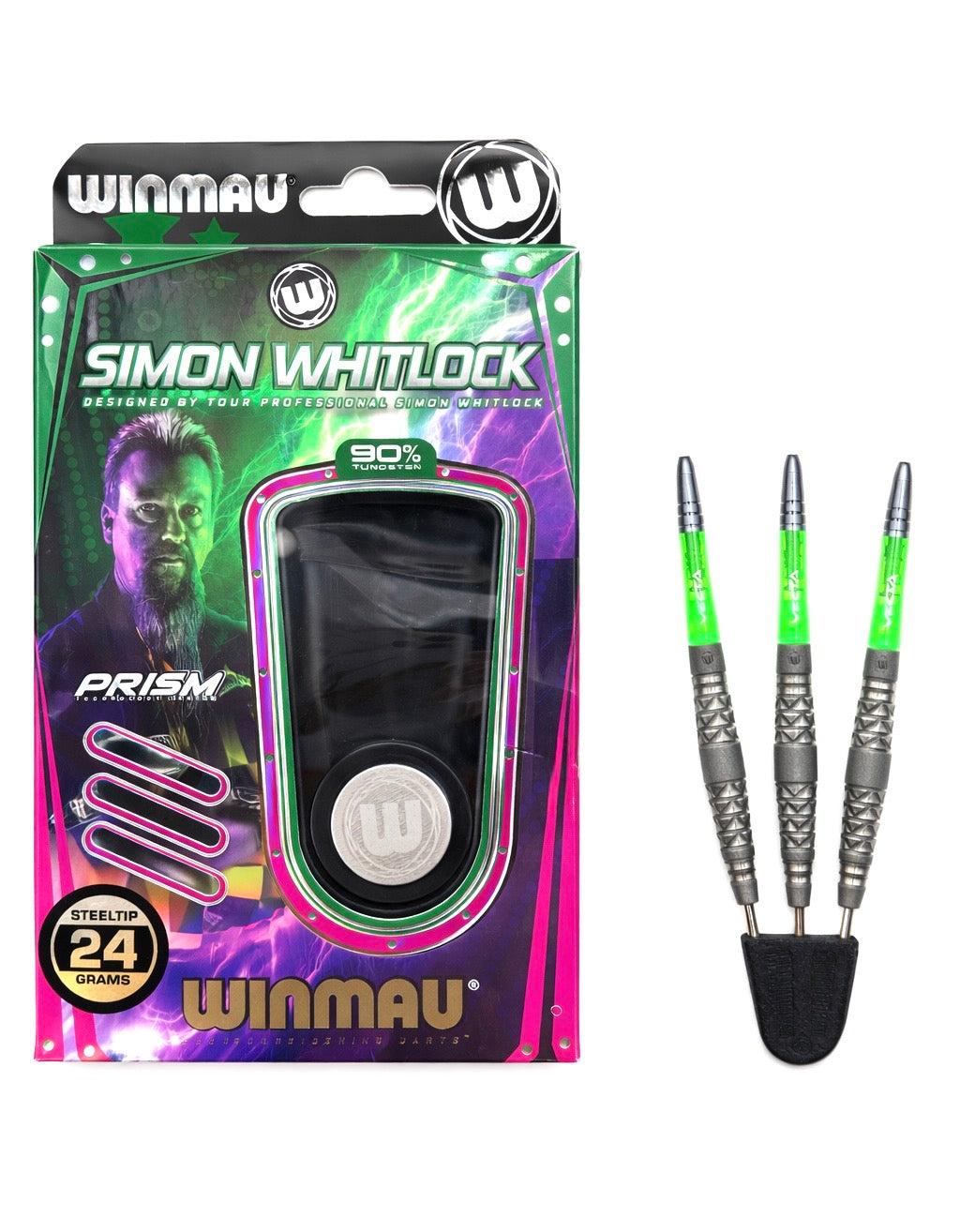 Winmau Simon Whitlock Atomised Grip Darts 90% Tungsten 24g trade-in