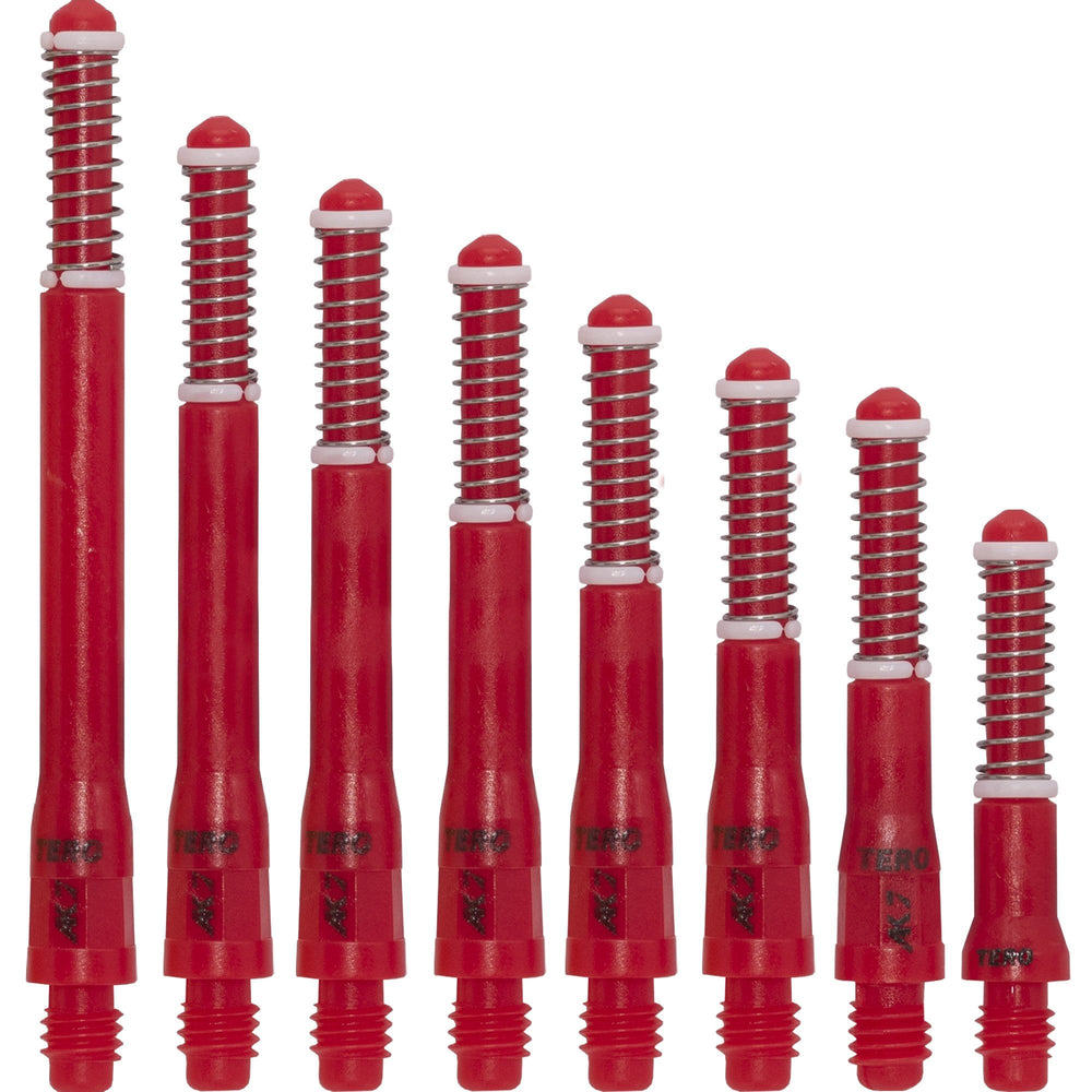 Cuesoul Tero Ak7 Dart Shafts Standard — red shafts in different lengths