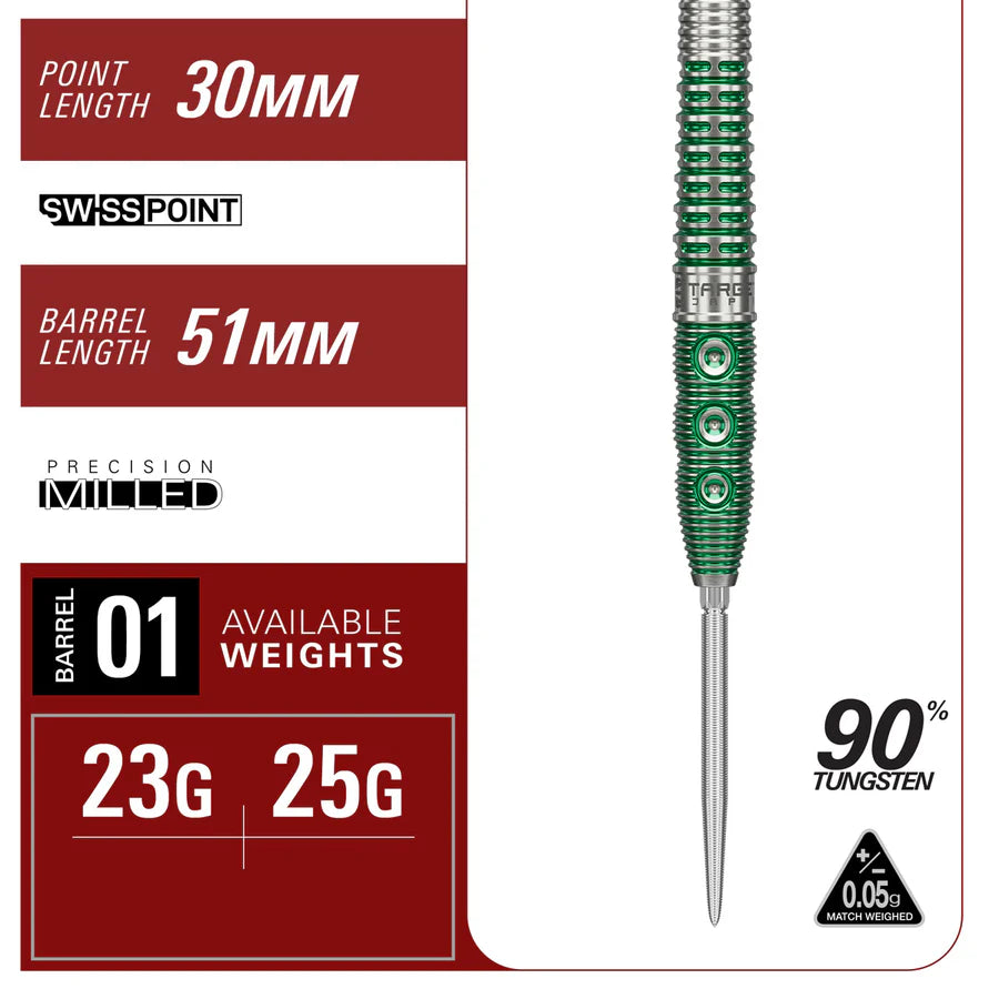 Motomu Sakai Xeno G1 Steel Tip Darts - 90% Tungsten