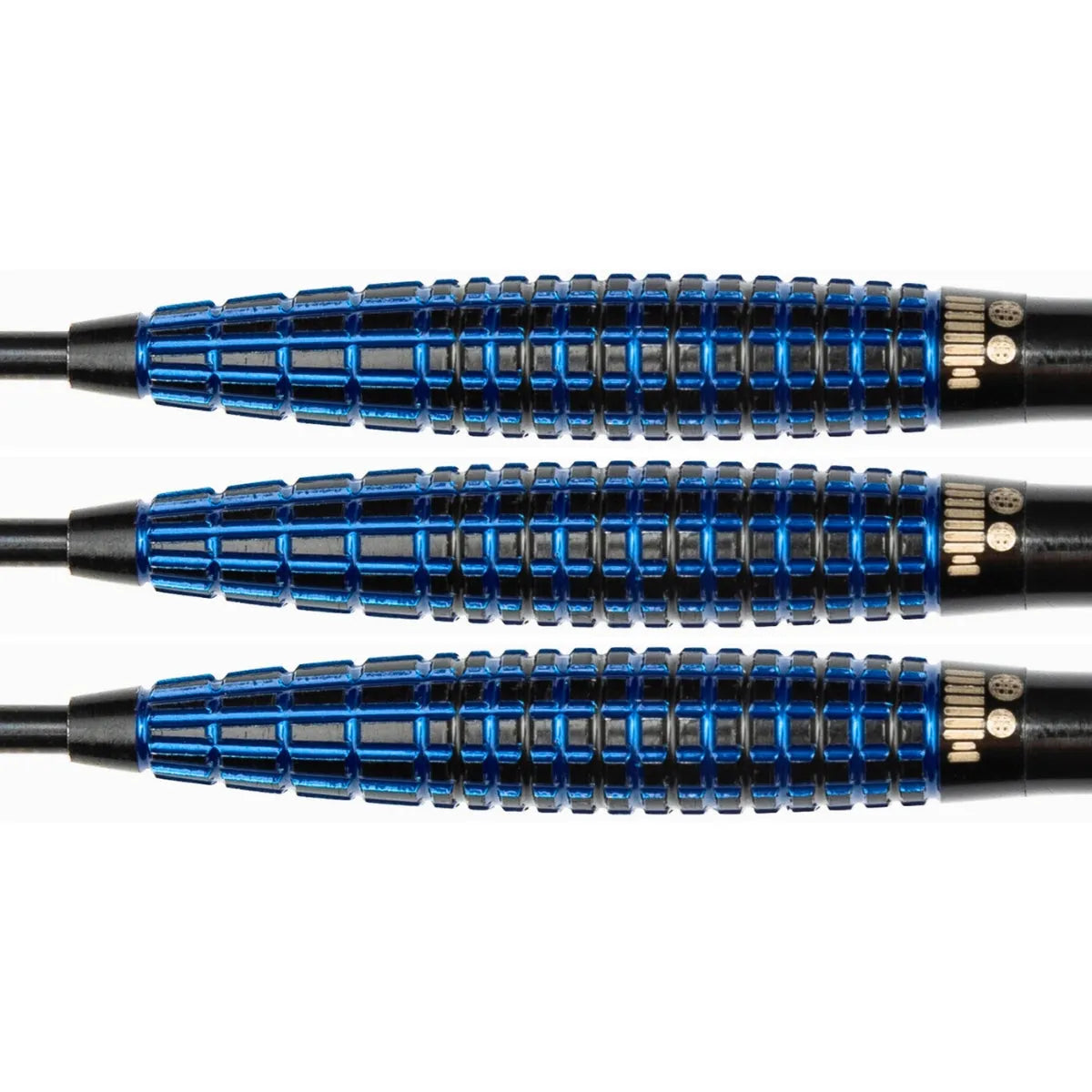 Light Cycle Steel Tip Darts - 90% Tungsten — three barrel close-ups
