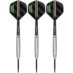 Mission Rhys Griffin Steel Tip Darts 95% Tungsten — three assembled darts